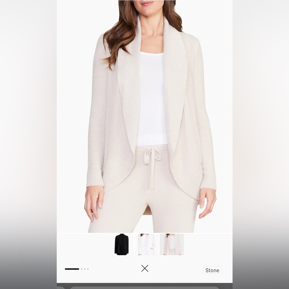 Barefoot Dreams Cozychic Lite Circle Cardigan Stone (Beige) size L/XL